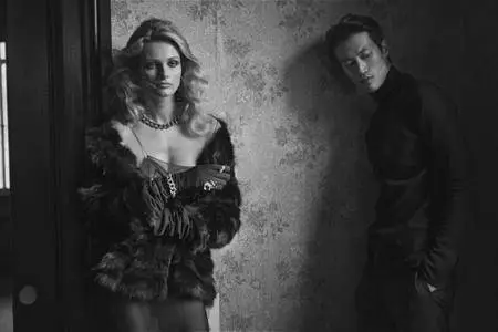 Edita Vilkeviciute and Philip Huang by Peter Lindbergh for Vogue China November 2011