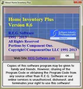 Reg Software Home Inventory Plus 8.6
