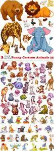 Vectors - Funny Cartoon Animals 23