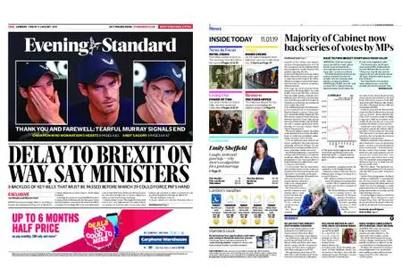 London Evening Standard – January 11, 2019