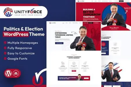 UnityForce | Politics & Election WordPress Theme 7U86FU3