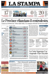 La Stampa 9 Giugno 2009 (Edizione di Cuneo ed Internazionale)