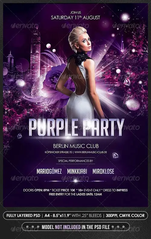 GraphicRiver Purple Party Poster/Flyer