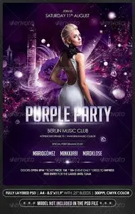 GraphicRiver Purple Party Poster/Flyer