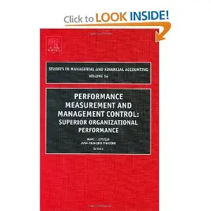 Performance Measurement and Management Control, Volume 14
