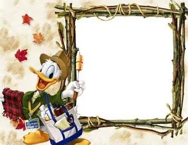 Frame with duckling for Photoshop