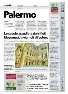 la Repubblica Palermo - 12 Aprile 2018