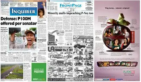 Philippine Daily Inquirer – February 13, 2012