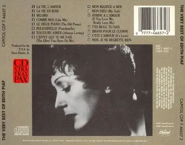 Edith Piaf - The Very Best Of... (1987) {Capitol}