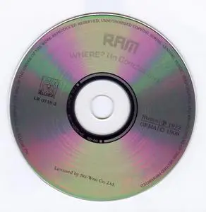 Ram - Where, In Conclusion (1972) {Polydor--Lizard Records LR0710-2 rel 1999}