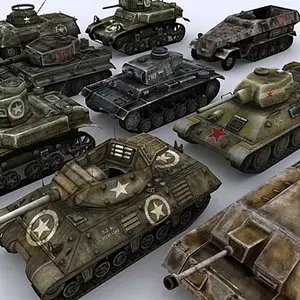 WW2 Tanks 3D models