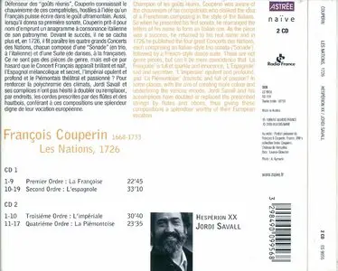 Jordi Savall & Hesperion XX - Couperin - Les Nations, 1726 (1986) {2CD Set Naive-Astree ES 9956 rel 2000}