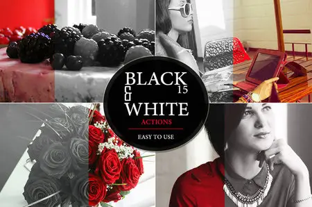 CreativeMarket - 15 Black and White Actions