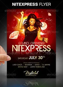 Nitexpress Party Flyer - PSD Templates (GraphicRiver)