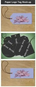GraphicRiver Paper Logo Tag Mock-up