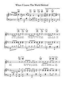 When I Leave The World Behind - Irving Berlin, The Bachelors (Piano-Vocal-Guitar (Piano Accompaniment))