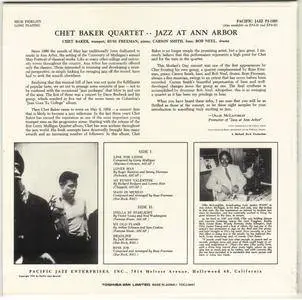 Chet Baker - Jazz At Ann Arbor (1954) {Pacific Jazz Japan Mini LP TOCJ-9441 rel 2002}