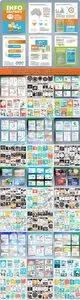 Brochure design infographics elements vector 3