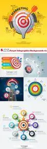Vectors - Target Infographics Backgrounds 13
