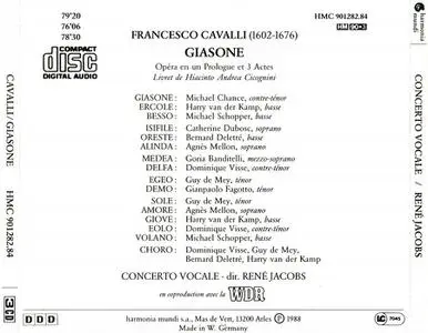 René Jacobs, Concerto Vocale - Francesco Cavalli: Giasone (2000)