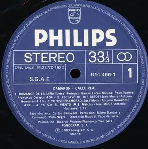 Camarón, Paco De Lucía y Tomatito ‎– Calle Real {Original SP} Vinyl Rip 24/44