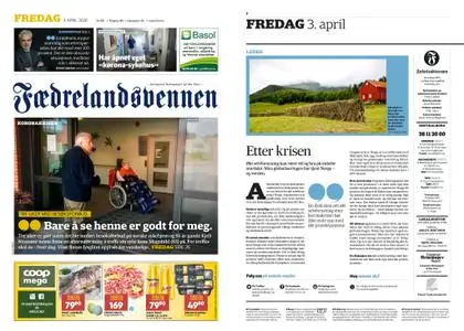 Fædrelandsvennen – 03. april 2020