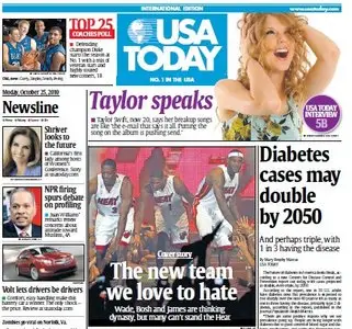 USA Today October 25 2010