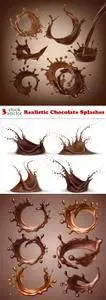 Vectors - Realistic Chocolate Splashes