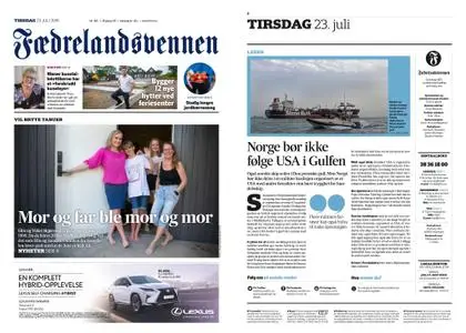 Fædrelandsvennen – 23. juli 2019