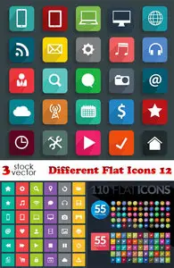 Vectors - Different Flat Icons 12