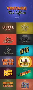 Retro Text Effects PSD - Volume 1