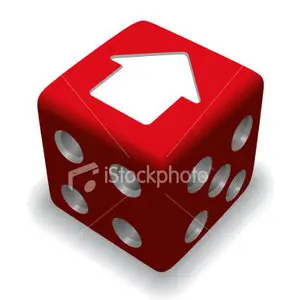 Vector Dice with house symbol