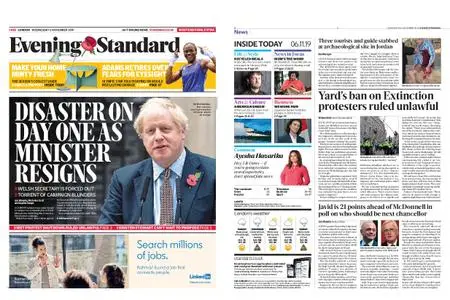 London Evening Standard – November 06, 2019