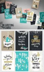 CreativeMarket - New Year’s Greeting Cards