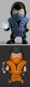 Mini Sub Zero and Scorpion - Wekster