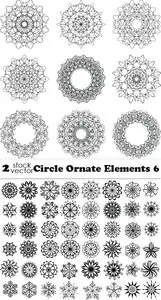 Vectors - Circle Ornate Elements 6