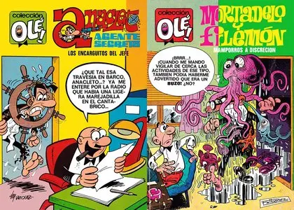 Olé: Mortadelo y Filemón. Mamporros a discreción (#99) y Anacleto. Los encarguitos del Jefe (#41)