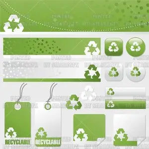 Stock Vector - Recycle theme background