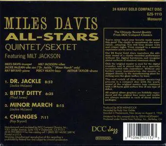 Miles Davis and Milt Jackson - Quintet/Sextet (1955) [DCC, GZS-1113]