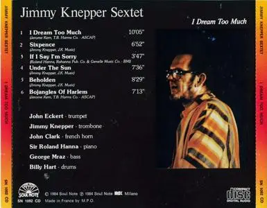 Jimmy Knepper Sextet - I Dream Too Much (1984) {Soul Note}