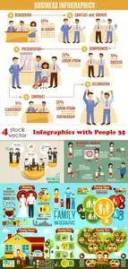 Vectors - Infographics with People 35