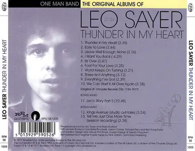 Leo Sayer - Thunder In My Heart (1977) [Expanded Remastered 2002]