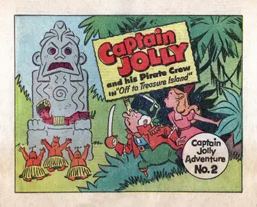 Captain Jolly Adventure 002 Off to Treasure Island Post Cereal 1953 c2c Pmack