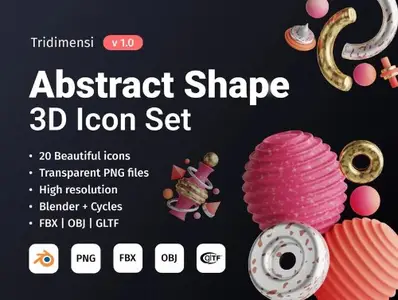 UI8 - Abstract Shapes 3D Icon Set