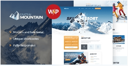 Snow Mountain v1.2.8 - Ski Resort & Snowboard School WordPress Theme
