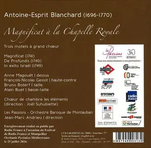 Jean-Marc Andrieu, Orchestre Les Passions - Antoine-Esprit Blanchard: Magnificat à la Chapelle Royale (2016)