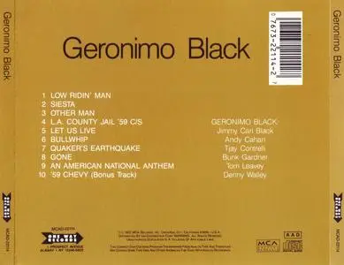 Geronimo Black - Geronimo Black (1972) {One Way Records MCAD 22114 rel 1995} (Zappa related)