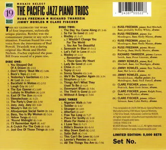 Various Artists - The Pacific Jazz Piano Trios, Mosaic Select (2005) {3CD Set, Mosaic MS-019 rec 1952-1963}