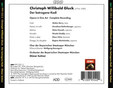 Otmar Suitner, Bavarian State Opera Orchestra - Gluck: Der betrogene Kadi (1998)