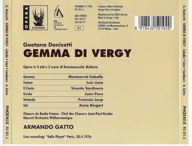 Donizetti - Gemma Di Vergy  ( Montserrat Caballé )  [ 1995 ]